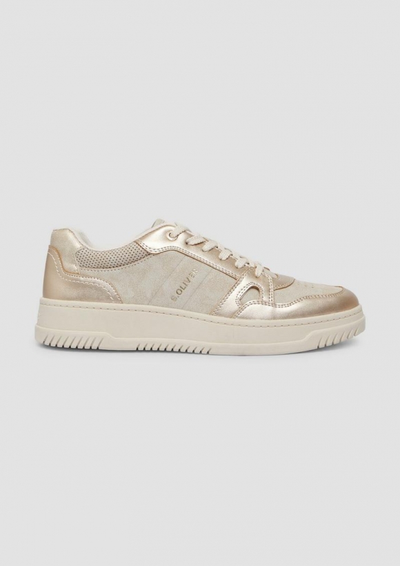 s.Oliver Sneaker mit Kontrast-Details - gold