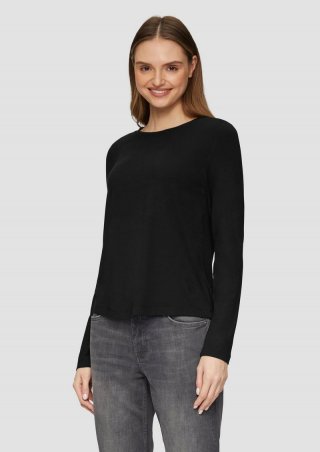 s.Oliver Longsleeve aus Lyocellmix - schwarz