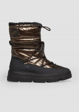 s.Oliver Warm gefütterte Boots mit Metallic-Effekt - schwarz