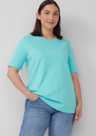s.Oliver T-Shirt aus Interlockjersey - ozeangrün