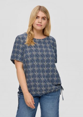 s.Oliver Blusenshirt aus Viskose - tiefblau