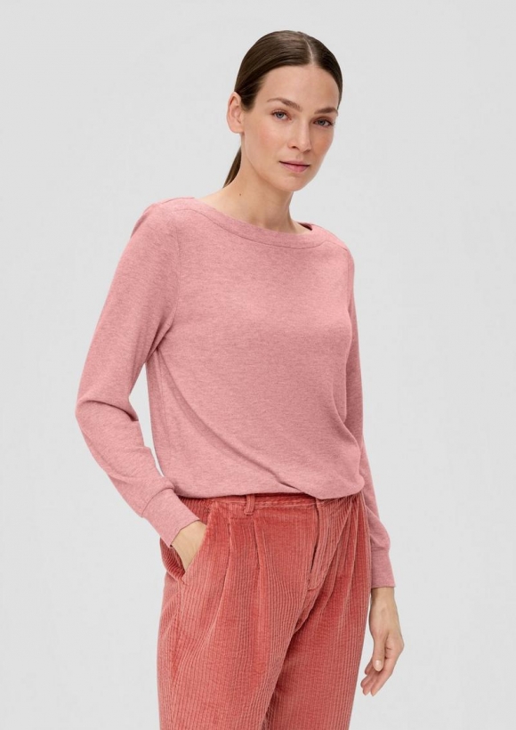 s.Oliver Longsleeve aus Viskosemix - papaya