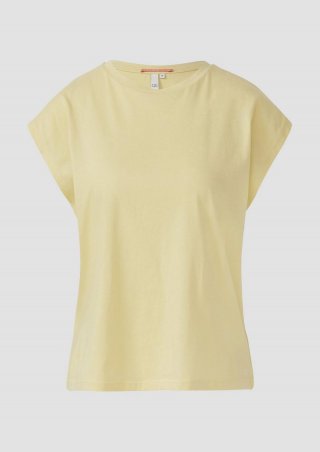 s.Oliver T-Shirt mit leicht überschnittenen Schultern - vanille