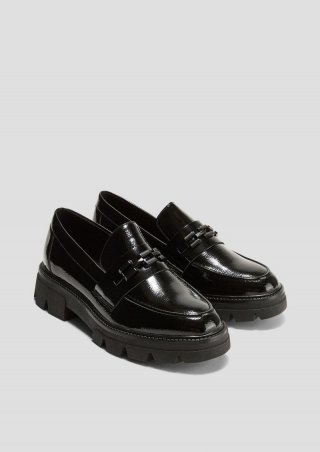 s.Oliver Loafer mit Schmuck-Detail - schwarz
