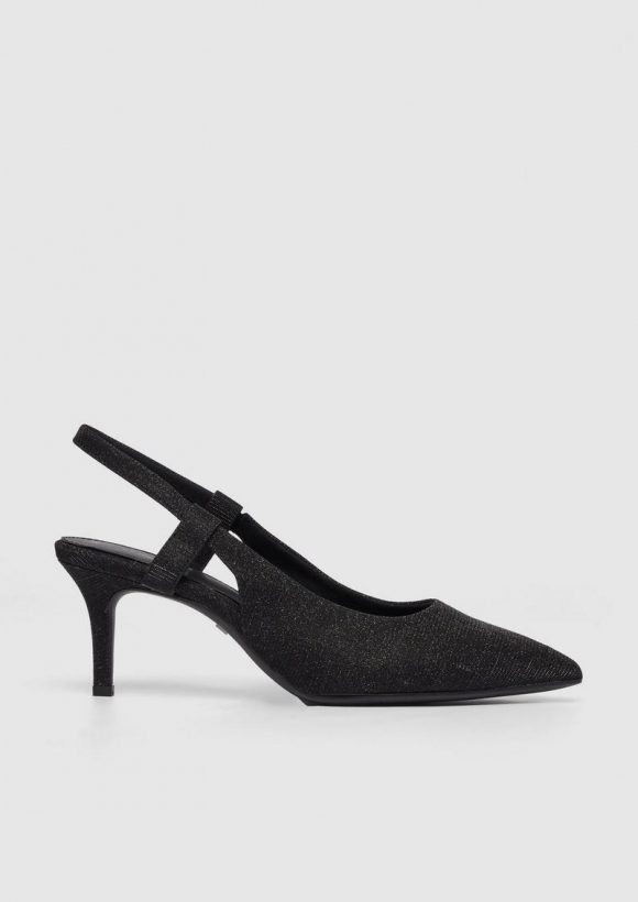 s.Oliver Glitter-Slingpumps - schwarz
