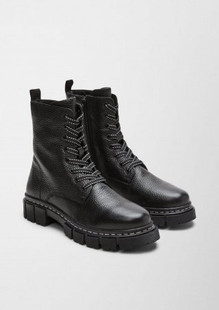 s.Oliver Stiefel aus Ledermix - schwarz