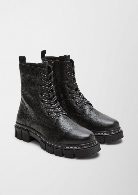 s.Oliver Stiefel aus Ledermix - schwarz
