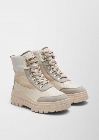 s.Oliver Boots aus Lederimitat - beige