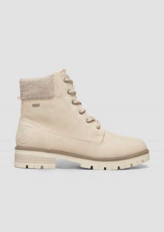 s.Oliver Stiefel in Leder-Optik - creme