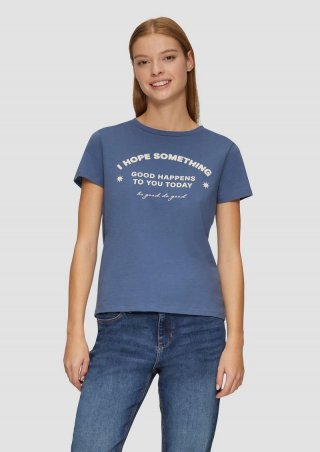 s.Oliver T-Shirt mit Frontprint - blau