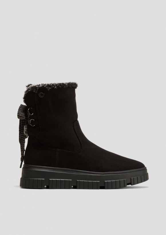 s.Oliver Winterstiefel mit Kunstfellfutter - schwarz