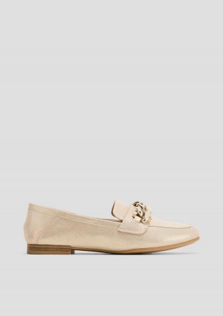 s.Oliver Loafer aus Ziegenleder - champagner