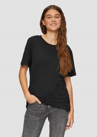 s.Oliver Oversized T-Shirt aus weicher Baumwolle - schwarz