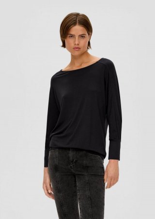 s.Oliver T-Shirt aus Viskosestretch - schwarz