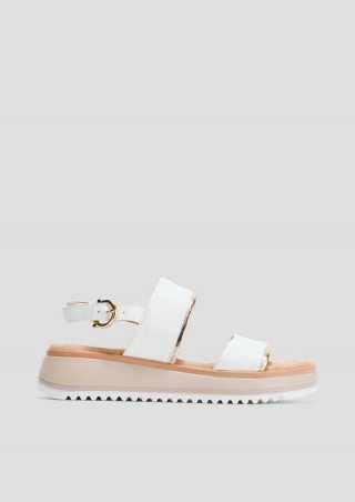 s.Oliver Sandalen mit Lederriemen - weiß