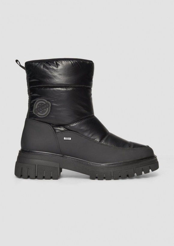 s.Oliver Warm gefütterte Boots mit Metallic-Effekt - schwarz