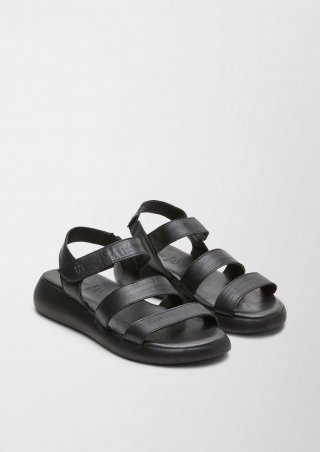 s.Oliver Sandalen aus Rindsleder - schwarz