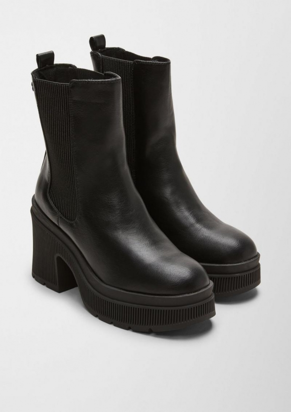 s.Oliver Boots mit Plateausohle - schwarz
