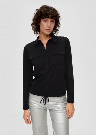 s.Oliver Longsleeve im Utility-Stil - schwarz