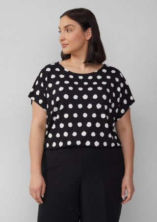 s.Oliver T-Shirt aus Viskosemix im Relaxed Fit - schwarz