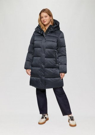 s.Oliver Puffermantel in Satin-Optik - navy