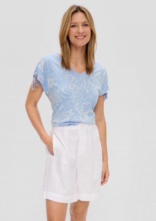 s.Oliver Ärmelloses Shirt mit Bindedetails an der Schulterpartie - himmelblau