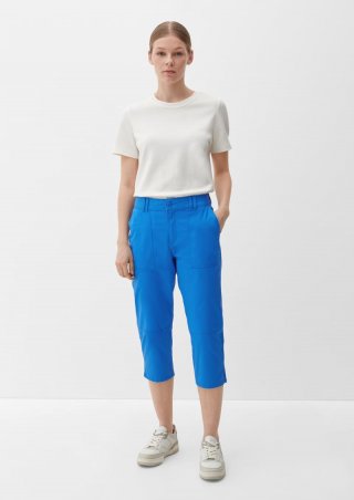 s.Oliver Relaxed: Caprihose doppelten Gürtelschlaufen - royalblau