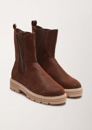 s.Oliver Boots mit Elastikeinsatz - dunkelbraun