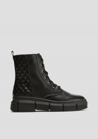 s.Oliver Stiefel mit Steppmuster - schwarz