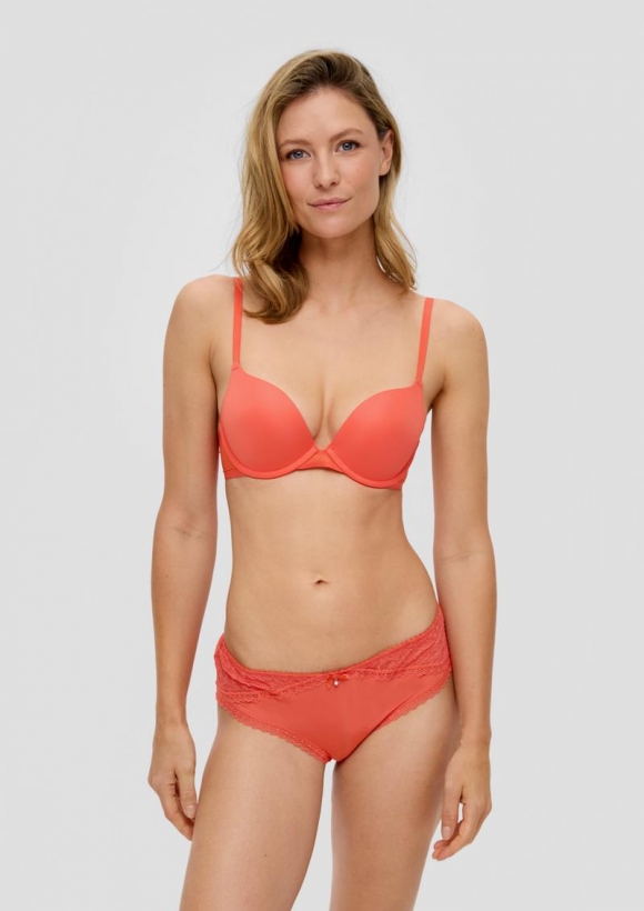 s.Oliver Push-up-BH in glänzender Optik - koralle