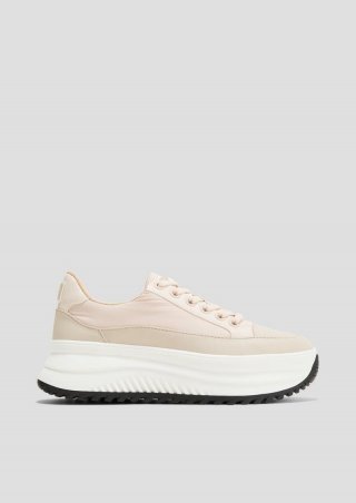s.Oliver Hoher Sneaker in Bicolour-Optik - beige