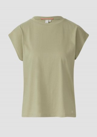 s.Oliver T-Shirt mit leicht überschnittenen Schultern - olivgrün