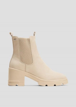 s.Oliver Stiefel mit Blockabsatz - helles beige
