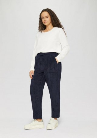 s.Oliver Jogpants aus Feincord mit Elastikbund - navy