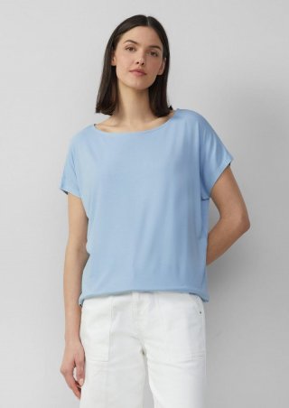s.Oliver Viskosemix-T-Shirt im Relaxed Fit - hellblau