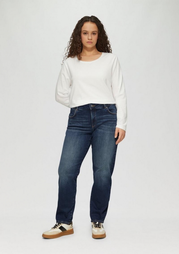 s.Oliver Jeans / Curvy Fit / Mid Rise / Slim Tapered Leg - blau