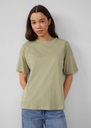 s.Oliver Uni-Shirt im Loose Fit - helles olivgrün