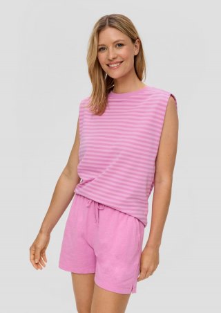 s.Oliver Gestreiftes Shirt im Relaxed Fit aus Interlock-Jersey - rosa