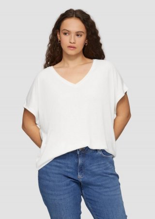 s.Oliver Longshirt aus Modalmix - ecru