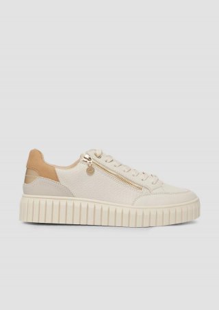 s.Oliver Sneaker mit Strukturmuster - creme