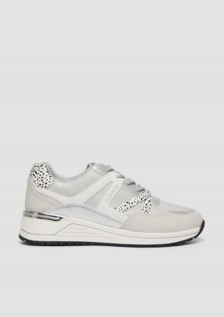 s.Oliver Sportiver Sneaker mit Leo-Detail - grau