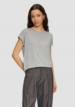 s.Oliver Loose Fit-Shirt im Lyocellmix - grau meliert