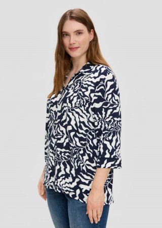 s.Oliver Shirt mit 3/4-Arm - navy