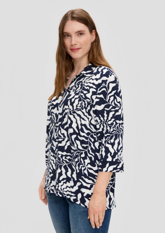 s.Oliver Shirt mit 3/4-Arm - navy