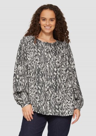 s.Oliver Viskosebluse im Loose Fit - beige