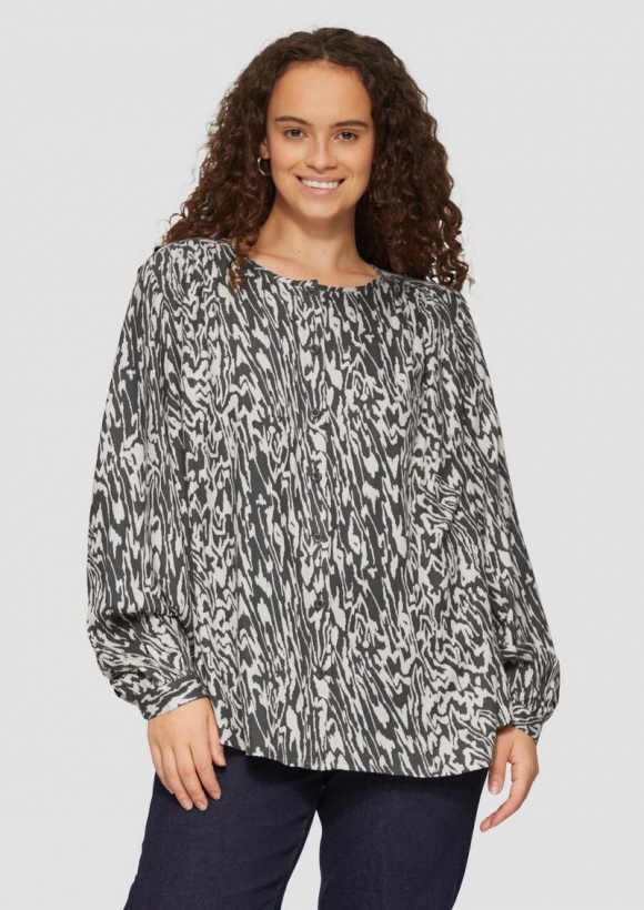 s.Oliver Viskosebluse im Loose Fit - beige
