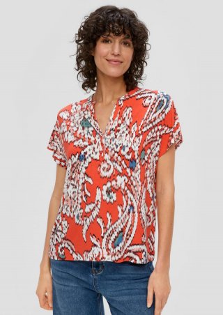 s.Oliver T-Shirt aus Viskosestretch - hellorange