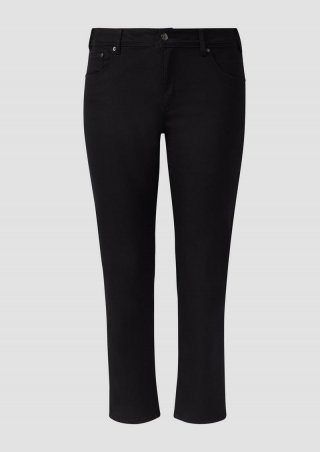 s.Oliver Jeans / Curvy Fit / Mid Rise / Slim Tapered Leg - schwarz