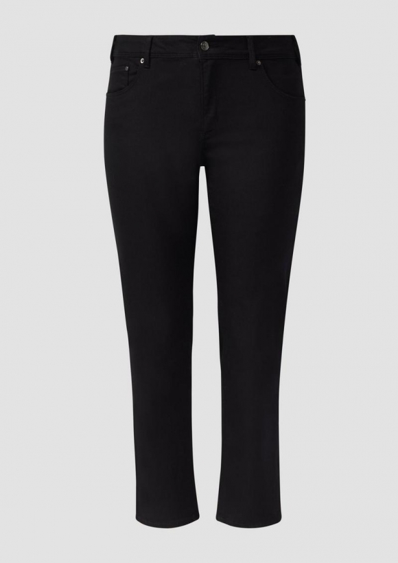 s.Oliver Jeans / Curvy Fit / Mid Rise / Slim Tapered Leg - schwarz