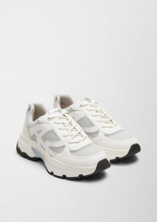 s.Oliver Chunky Sneaker mit Mesh-Details - weiß